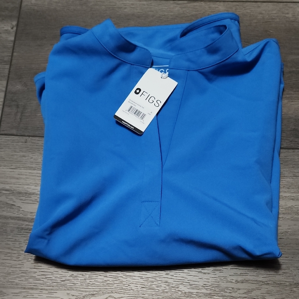 Figs Rafaela Top In Capri Blue NWT